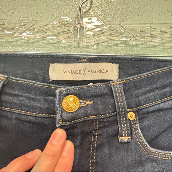 Vintage America Women’s Blue Skinny Jeans Classic Fit Size 8 - Picture 2 of 8